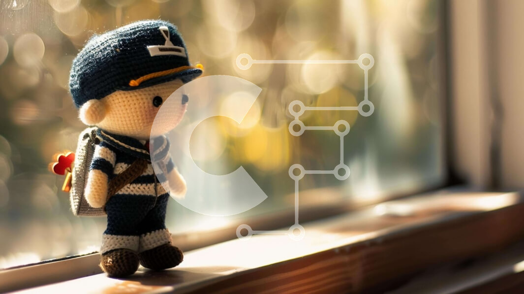 Intra Συλλεκτικό Ξύλινο Παζλ Plywood  4mm - Κροσέ κούκλα παιχνιδιών σε Ναυτικό θέμα Σε Ξύλινο Κουτί - Διαστάσεις: 10x10 cm – 25 κομμάτια