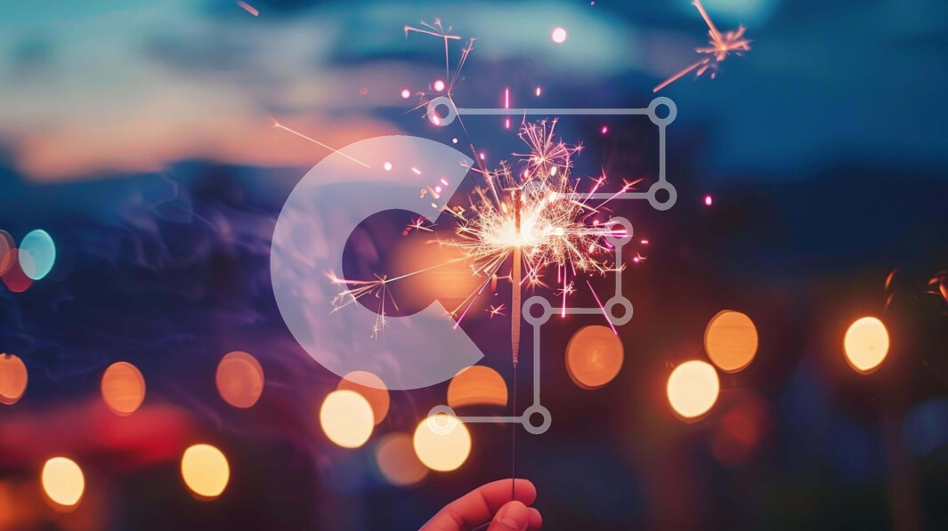 Intra Συλλεκτικό Ξύλινο Παζλ Plywood  4mm - Γιορτή Πρωτοχρονιάς με Φωτισμένο Βεγγαλικό Σε Ξύλινο Κουτί - Διαστάσεις: 10x10 cm – 25 κομμάτια