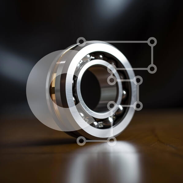 Intra Συλλεκτικό Ξύλινο Παζλ Plywood  4mm - Ρουλεμάν από ανοξείδωτο χάλυβα σε ημιτελές ξύλινο τραπέζι Σε Ξύλινο Κουτί - Διαστάσεις Puzzle: 10x10 cm – 25 κομμάτια