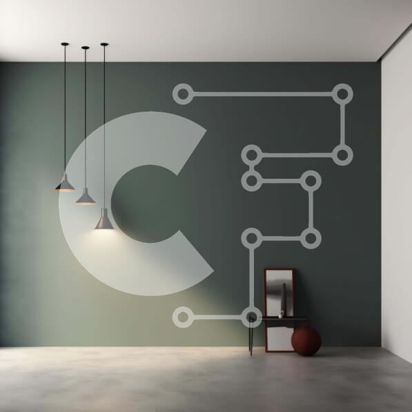 Intra Συλλεκτικό Ξύλινο Παζλ Plywood  4mm - Εσωτερικό δωματίου με πράσινο τοίχο, φωτιστικά, καρέκλα και μπάλες Σε Ξύλινο Κουτί - Διαστάσεις Puzzle: 10x10 cm – 25 κομμάτια