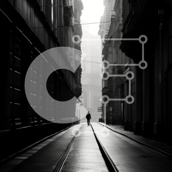 Intra Συλλεκτικό Ξύλινο Παζλ Plywood  4mm - Άτομο που περπατά στο σκοτεινό δρομάκι με τη γραμμή τρένου Σε Ξύλινο Κουτί - Διαστάσεις Puzzle: 10x10 cm – 25 κομμάτια