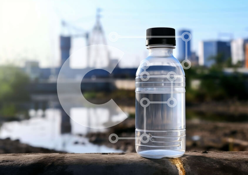 Intra Συλλεκτικό Ξύλινο Παζλ Plywood  4mm - Άδειο μπουκάλι νερού σε ξύλινο κιγκλίδωμα Σε Ξύλινο Κουτί - Διαστάσεις: 10x10 cm – 25 κομμάτια