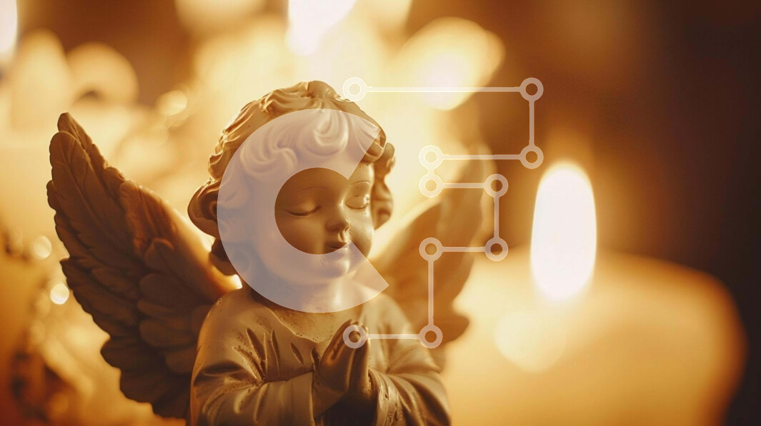 Intra Συλλεκτικό Ξύλινο Παζλ Plywood  4mm - Άγαλμα Λευκού Αγγέλου με κεριά Σε Ξύλινο Κουτί - Διαστάσεις Puzzle: 10x10 cm – 25 κομμάτια