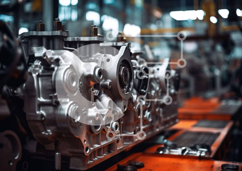 Intra Συλλεκτικό Ξύλινο Παζλ Plywood  4mm - Εξαρτήματα κινητήρα αυτοκινήτου Σε Ξύλινο Κουτί - Διαστάσεις Puzzle: 10x10 cm – 25 κομμάτια