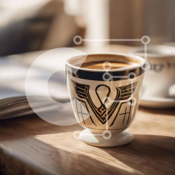 Σετ των 2 Intra Συλλεκτικό Ξύλινο Παζλ Plywood  4mm - Cozy Coffee Moment Σε Ξύλινο Κουτί - Διαστάσεις: 10x10 cm – 25 κομμάτια