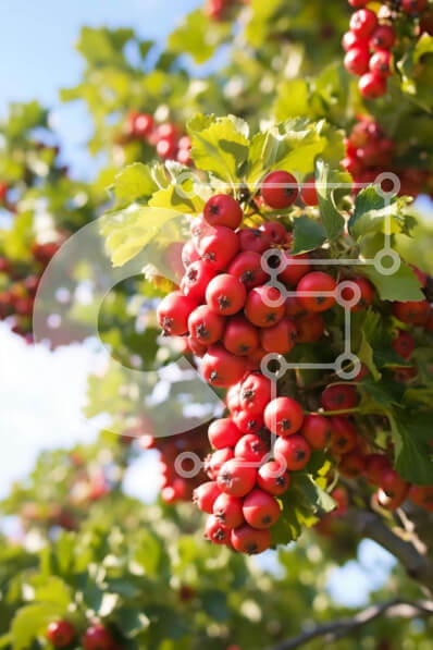 Σετ των 2 Intra Συλλεκτικό Ξύλινο Παζλ Plywood  4mm - Δέντρο με ώριμα κόκκινα μούρα και πράσινα φύλλα Σε Ξύλινο Κουτί - Διαστάσεις: 10x10 cm – 25 κομμάτια