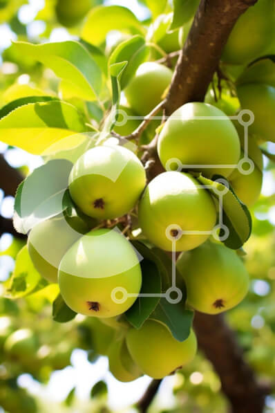 Σετ των 2 Intra Συλλεκτικό Ξύλινο Παζλ Plywood  4mm - Δέντρο με πράσινα μήλα Σε Ξύλινο Κουτί - Διαστάσεις: 10x10 cm – 25 κομμάτια