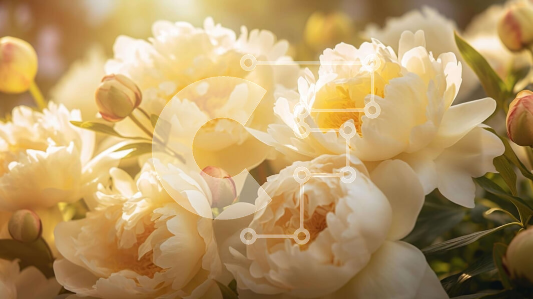 Intra Συλλεκτικό Ξύλινο Παζλ Plywood  4mm - Μπουκέτο λευκές παιώνιες με τριαντάφυλλα, γαρύφαλλα και μαργαρίτες Σε Ξύλινο Κουτί - Διαστάσεις: 10x10 cm – 25 κομμάτια