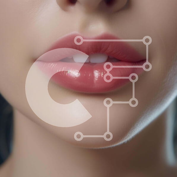 Σετ των 2 Intra Συλλεκτικό Ξύλινο Παζλ Plywood  4mm - Κοντινό πλάνο των ροζ χειλιών της γυναίκας Σε Ξύλινο Κουτί - Διαστάσεις: 10x10 cm – 25 κομμάτια