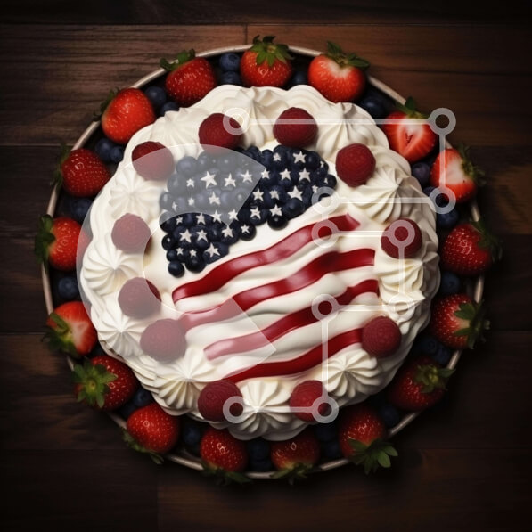 Σετ των 2 Intra Συλλεκτικό Ξύλινο Παζλ Plywood  4mm - Κέικ αμερικανικής σημαίας για την ημέρα της ανεξαρτησίας Σε Ξύλινο Κουτί - Διαστάσεις: 10x10 cm – 25 κομμάτια