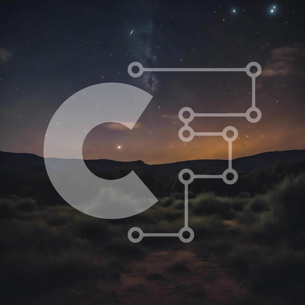 Intra Συλλεκτικό Ξύλινο Παζλ Plywood  4mm - Νυχτερινός ουρανός με αστέρια και φυτά Σε Ξύλινο Κουτί - Διαστάσεις: 10x10 cm – 25 κομμάτια