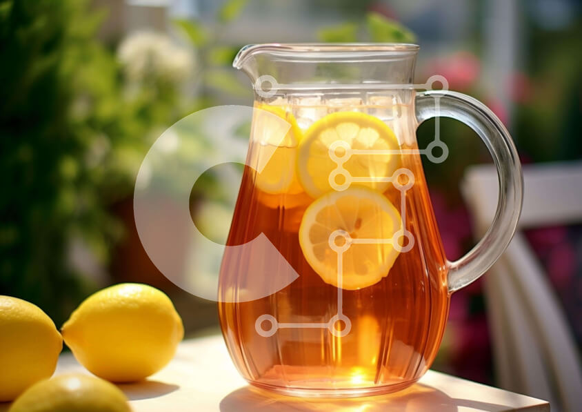 Σετ των 2 Intra Συλλεκτικό Ξύλινο Παζλ Plywood  4mm - Κανάτα τσαγιού με φέτες λεμονιού και λεμόνια Σε Ξύλινο Κουτί - Διαστάσεις: 10x10 cm – 25 κομμάτια