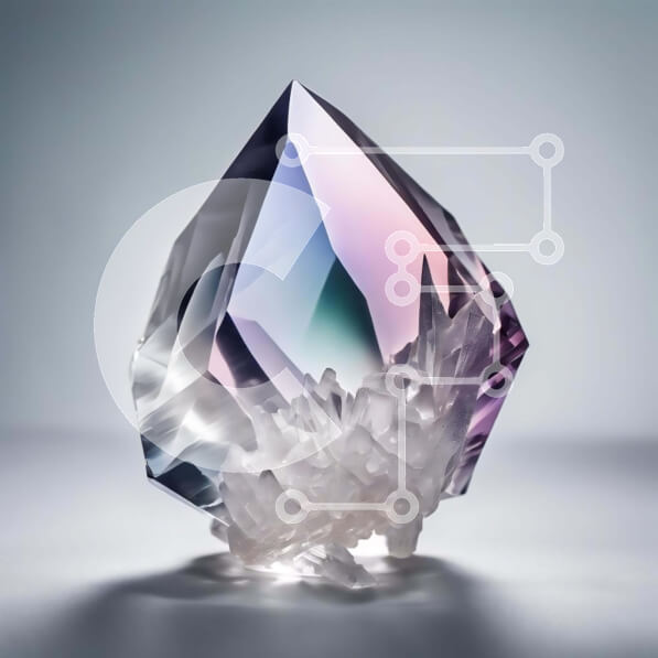 Intra Συλλεκτικό Ξύλινο Παζλ Plywood  4mm - Μεγάλο πολύχρωμο κρύσταλλο σε γυάλινη επιφάνεια Σε Ξύλινο Κουτί - Διαστάσεις: 10x10 cm – 25 κομμάτια