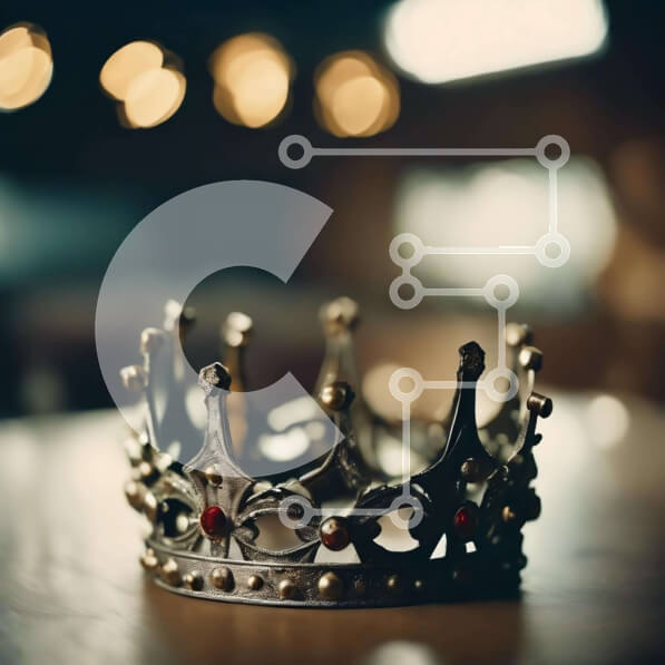 Intra Συλλεκτικό Ξύλινο Παζλ Plywood  4mm - Κορώνα σε ξύλινο τραπέζι Σε Ξύλινο Κουτί - Διαστάσεις: 10x10 cm – 25 κομμάτια