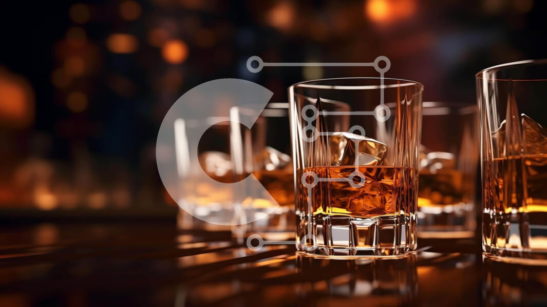 Σετ των 2 Intra Συλλεκτικό Ξύλινο Παζλ Plywood  4mm - Σειρά από ποτήρια ουίσκι με παγάκια Σε Ξύλινο Κουτί - Διαστάσεις: 10x10 cm – 25 κομμάτια