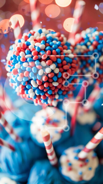 Intra Συλλεκτικό Ξύλινο Παζλ Plywood  4mm - Κοντινό πλάνο με πολύχρωμα κέικ ποπ και διάφορες καραμέλες Σε Ξύλινο Κουτί - Διαστάσεις: 10x10 cm – 25 κομμάτια