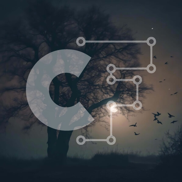 Intra Συλλεκτικό Ξύλινο Παζλ Plywood  4mm - Απόκοσμη νύχτα με πουλιά και πανσέληνο Σε Ξύλινο Κουτί - Διαστάσεις: 10x10 cm – 25 κομμάτια