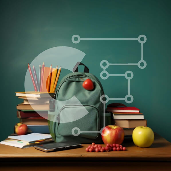 Intra Συλλεκτικό Ξύλινο Παζλ Plywood  4mm - Σακίδιο πλάτης και σχολικά είδη Σε Ξύλινο Κουτί - Διαστάσεις Puzzle: 10x10 cm – 25 κομμάτια