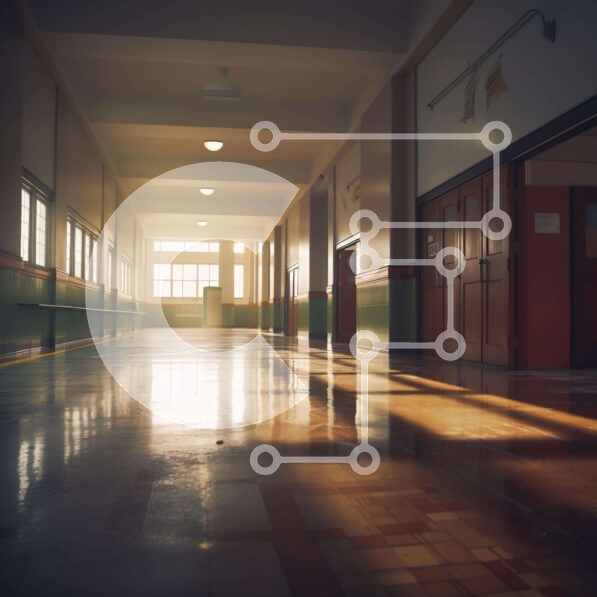 Intra Συλλεκτικό Ξύλινο Παζλ Plywood  4mm - Μακρύς άδειος διάδρομος με ξύλινες πόρτες και παράθυρα Σε Ξύλινο Κουτί - Διαστάσεις Puzzle: 10x10 cm – 25 κομμάτια