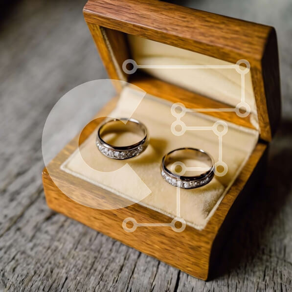 Σετ των 2 Intra Συλλεκτικό Ξύλινο Παζλ Plywood  4mm - Βέρες  Σε Ξύλινο Κουτί Σε Ξύλινο Κουτί - Διαστάσεις: 10x10 cm – 25 κομμάτια