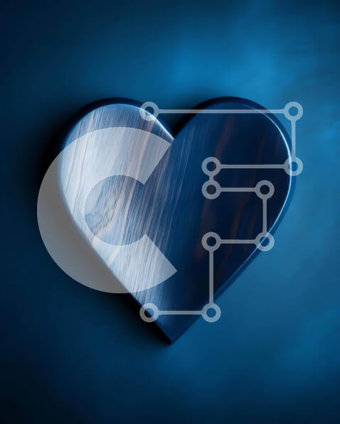 Intra Συλλεκτικό Ξύλινο Παζλ Plywood  4mm - Ξύλινο σχήμα καρδιάς σε μπλε φόντο Σε Ξύλινο Κουτί - Διαστάσεις: 10x10 cm – 25 κομμάτια