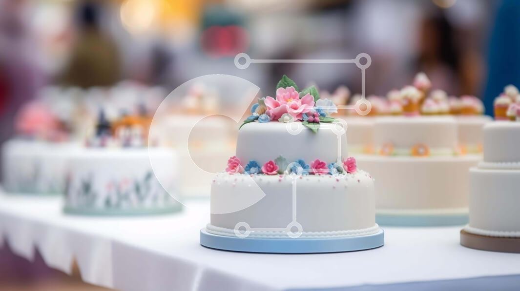 Σετ των 2 Intra Συλλεκτικό Ξύλινο Παζλ Plywood  4mm - Κομψή οθόνη επιδορπίων με κέικ και cupcakes Σε Ξύλινο Κουτί - Διαστάσεις: 10x10 cm – 25 κομμάτια