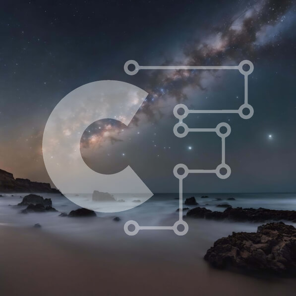 Intra Συλλεκτικό Ξύλινο Παζλ Plywood  4mm - Έναστρος νυχτερινός ουρανός πάνω από τον ωκεανό με βράχους στην παραλία Σε Ξύλινο Κουτί - Διαστάσεις: 10x10 cm – 25 κομμάτια