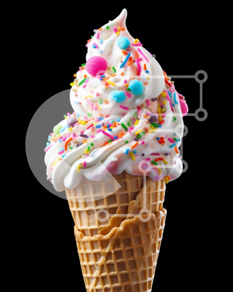 Σετ των 2 Intra Συλλεκτικό Ξύλινο Παζλ Plywood  4mm - Πολύχρωμο χωνάκι βάφλα παγωτού με σαντιγί Σε Ξύλινο Κουτί - Διαστάσεις: 10x10 cm – 25 κομμάτια