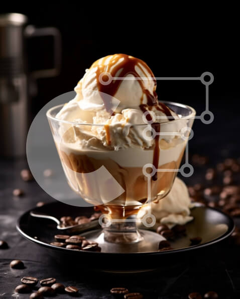 Σετ των 2 Intra Συλλεκτικό Ξύλινο Παζλ Plywood  4mm - Λαχταριστό παγωτό με σάλτσα καραμέλας και σαντιγί Σε Ξύλινο Κουτί - Διαστάσεις: 10x10 cm – 25 κομμάτια