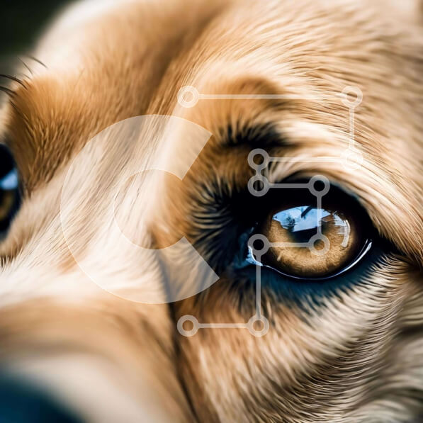 Intra Συλλεκτικό Ξύλινο Παζλ Plywood  4mm - Κοντινό πλάνο με τα μάτια του περίεργου καφέ σκύλου Σε Ξύλινο Κουτί - Διαστάσεις: 10x10 cm – 25 κομμάτια