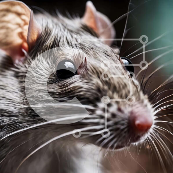 Intra Συλλεκτικό Ξύλινο Παζλ Plywood  4mm - Κοντινή εικόνα των ματιών ενός αρουραίου Σε Ξύλινο Κουτί - Διαστάσεις: 10x10 cm – 25 κομμάτια