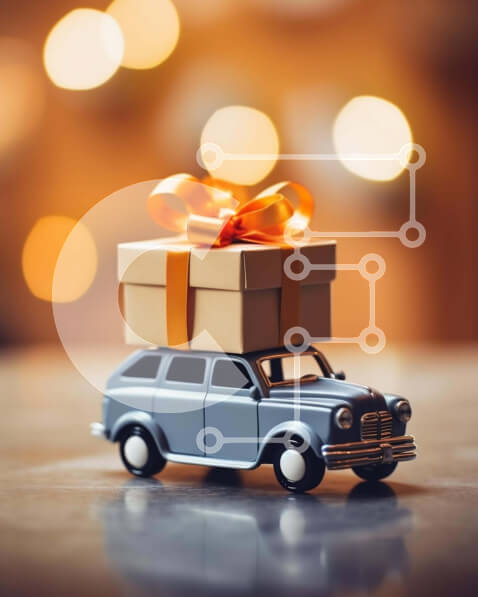 Intra Συλλεκτικό Ξύλινο Παζλ Plywood  4mm - Αυτοκίνητο παιχνίδι με ανοιχτό κουτί δώρου Σε Ξύλινο Κουτί - Διαστάσεις Puzzle: 10x10 cm – 25 κομμάτια