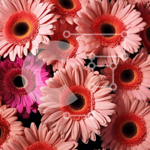 Intra Συλλεκτικό Ξύλινο Παζλ Plywood  4mm - Μπουκέτο με ροζ και μωβ μαργαρίτες με ανάμεικτα λουλούδια Σε Ξύλινο Κουτί - Διαστάσεις: 10x10 cm – 25 κομμάτια