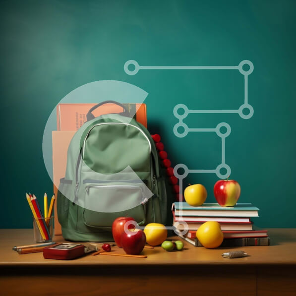 Intra Συλλεκτικό Ξύλινο Παζλ Plywood  4mm - Στο τραπέζι τα απαραίτητα για το σχολείο Σε Ξύλινο Κουτί - Διαστάσεις Puzzle: 10x10 cm – 25 κομμάτια