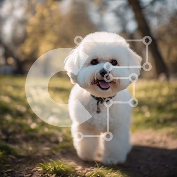 Intra Συλλεκτικό Ξύλινο Παζλ Plywood  4mm - Παιχνιδιάρικο λευκό σκυλί που περπατά στο γρασίδι Σε Ξύλινο Κουτί - Διαστάσεις: 10x10 cm – 25 κομμάτια