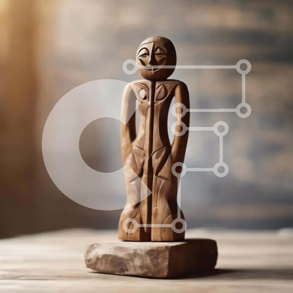 Intra Συλλεκτικό Ξύλινο Παζλ Plywood  4mm - Ξύλινο άγαλμα σε ημιτελές μπλοκ Σε Ξύλινο Κουτί - Διαστάσεις: 10x10 cm – 25 κομμάτια