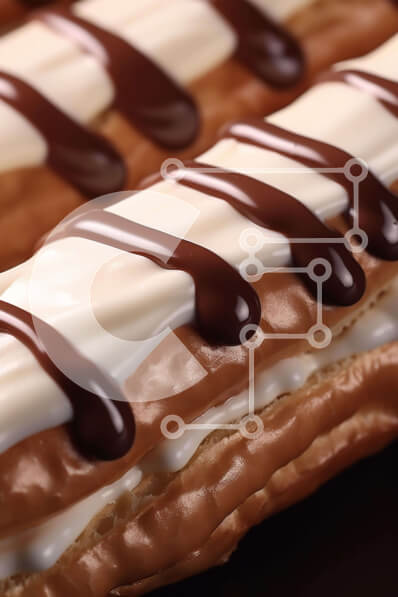 Σετ των 2 Intra Συλλεκτικό Ξύλινο Παζλ Plywood  4mm - Ποικιλία αρτοσκευασμάτων με σοκολάτα και καραμέλα Σε Ξύλινο Κουτί - Διαστάσεις: 10x10 cm – 25 κομμάτια