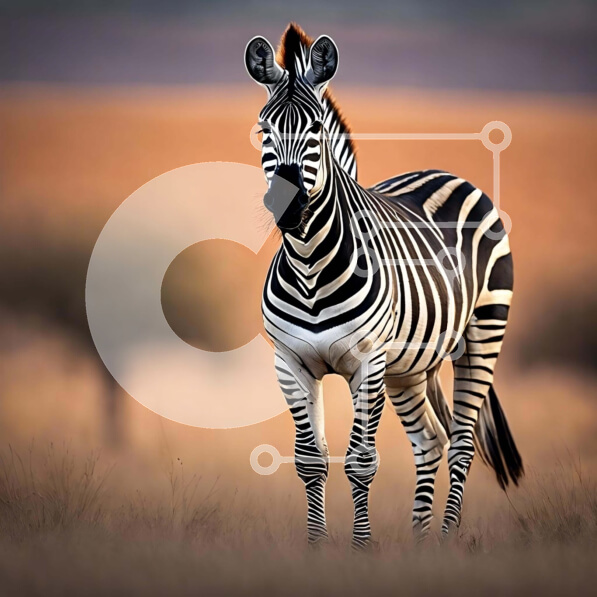 Intra Συλλεκτικό Ξύλινο Παζλ Plywood  4mm - Μοναδική ζέβρα στο χορτάρι Σε Ξύλινο Κουτί - Διαστάσεις: 10x10 cm – 25 κομμάτια