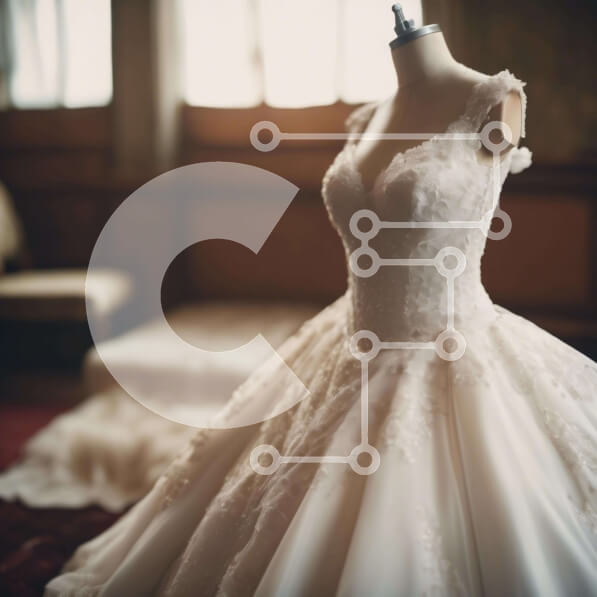 Σετ των 2 Intra Συλλεκτικό Ξύλινο Παζλ Plywood  4mm - Λευκό νυφικό που εμφανίζεται σε ένα κομψό δωμάτιο Σε Ξύλινο Κουτί - Διαστάσεις: 10x10 cm – 25 κομμάτια