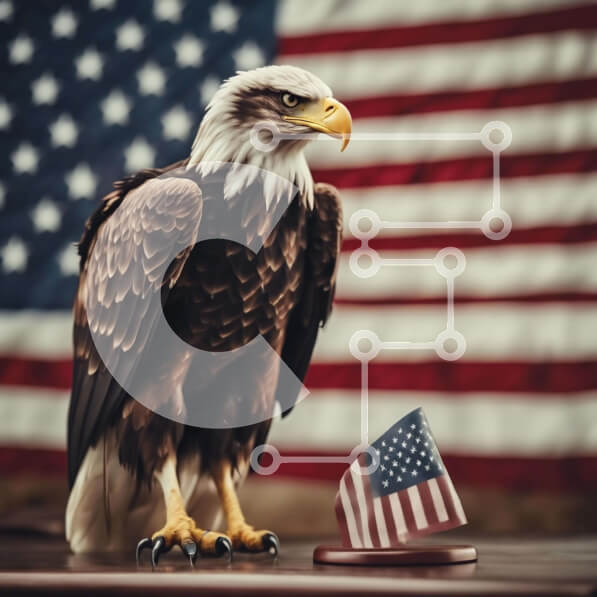 Intra Συλλεκτικό Ξύλινο Παζλ Plywood  4mm - Majestic Eagle σε ξύλινο τραπέζι Σε Ξύλινο Κουτί - Διαστάσεις: 10x10 cm – 25 κομμάτια