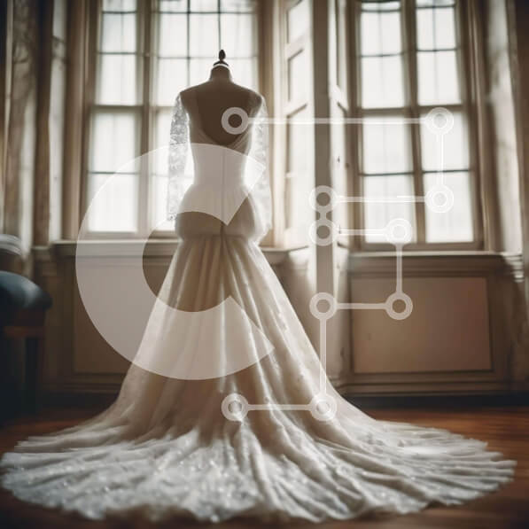 Σετ των 2 Intra Συλλεκτικό Ξύλινο Παζλ Plywood  4mm - Επίδειξη νυφικού στο δωμάτιο Σε Ξύλινο Κουτί - Διαστάσεις: 10x10 cm – 25 κομμάτια