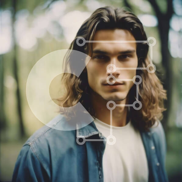 Intra Συλλεκτικό Ξύλινο Παζλ Plywood  4mm - Νεαρός άνδρας στο δάσος Σε Ξύλινο Κουτί - Διαστάσεις: 10x10 cm – 25 κομμάτια