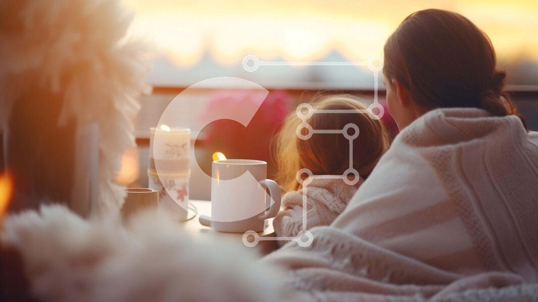 Intra Συλλεκτικό Ξύλινο Παζλ Plywood  4mm - Μητέρα και παιδί που απολαμβάνουν χρόνο μαζί στο μπαλκόνι με τα κεριά Σε Ξύλινο Κουτί - Διαστάσεις Puzzle: 10x10 cm – 25 κομμάτια