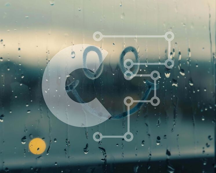 Intra Συλλεκτικό Ξύλινο Παζλ Plywood  4mm - Χαμογελαστό πρόσωπο σε παράθυρο που λερώνεται από τη βροχή Σε Ξύλινο Κουτί - Διαστάσεις Puzzle: 10x10 cm – 25 κομμάτια