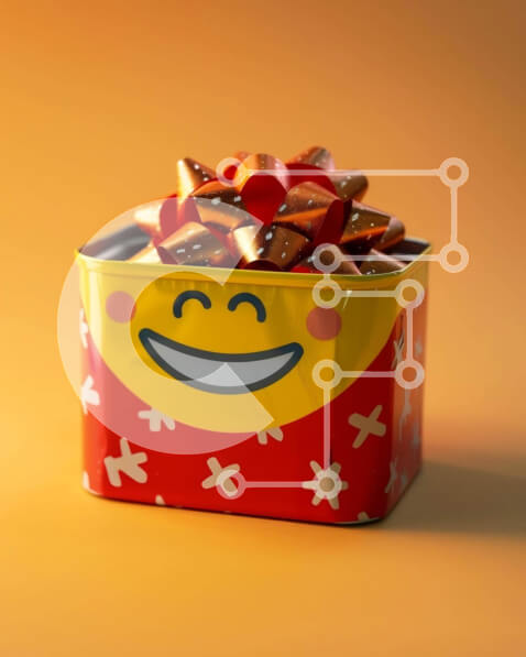 Σετ των 2 Intra Συλλεκτικό Ξύλινο Παζλ Plywood  4mm - Πολύχρωμο τσίγκινο κουτί γεμάτο με διάφορα γλυκά και καραμέλες Σε Ξύλινο Κουτί - Διαστάσεις: 10x10 cm – 25 κομμάτια