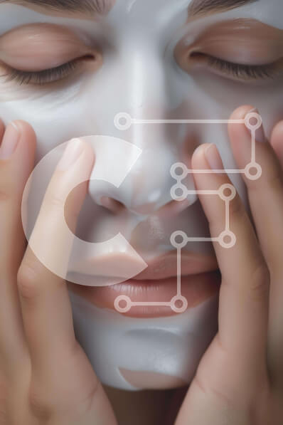 Intra Συλλεκτικό Ξύλινο Παζλ Plywood  4mm - Γυναίκα που φορά μάσκα προσώπου για προστασία δέρματος Σε Ξύλινο Κουτί - Διαστάσεις Puzzle: 10x10 cm – 25 κομμάτια