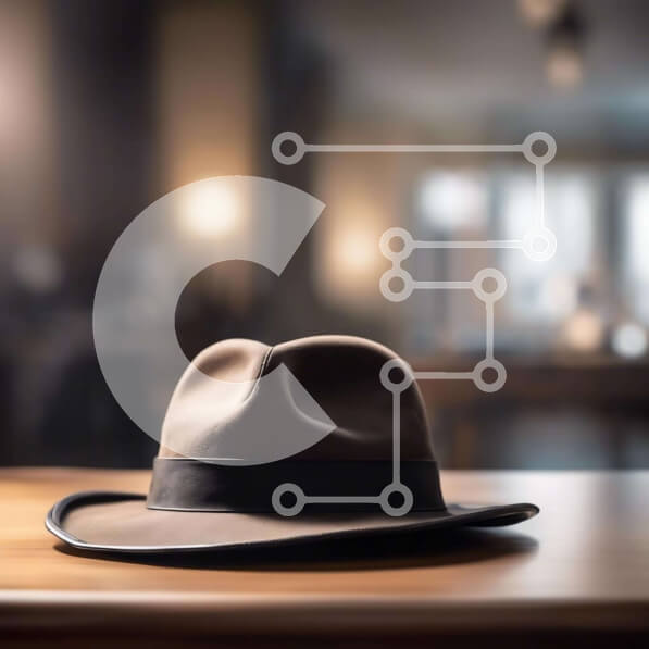 Intra Συλλεκτικό Ξύλινο Παζλ Plywood  4mm - Καφέ καπέλο Fedora σε ξύλινο τραπέζι Σε Ξύλινο Κουτί - Διαστάσεις: 10x10 cm – 25 κομμάτια