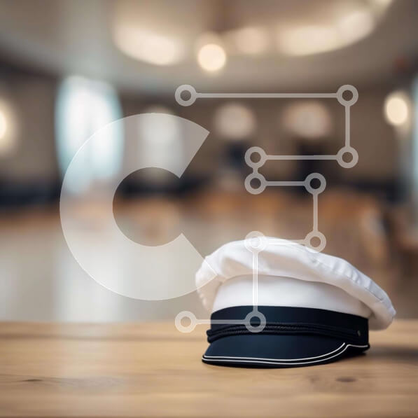 Intra Συλλεκτικό Ξύλινο Παζλ Plywood  4mm - Λευκό καπέλο ναυτικού σε ξύλινο τραπέζι Σε Ξύλινο Κουτί - Διαστάσεις: 10x10 cm – 25 κομμάτια