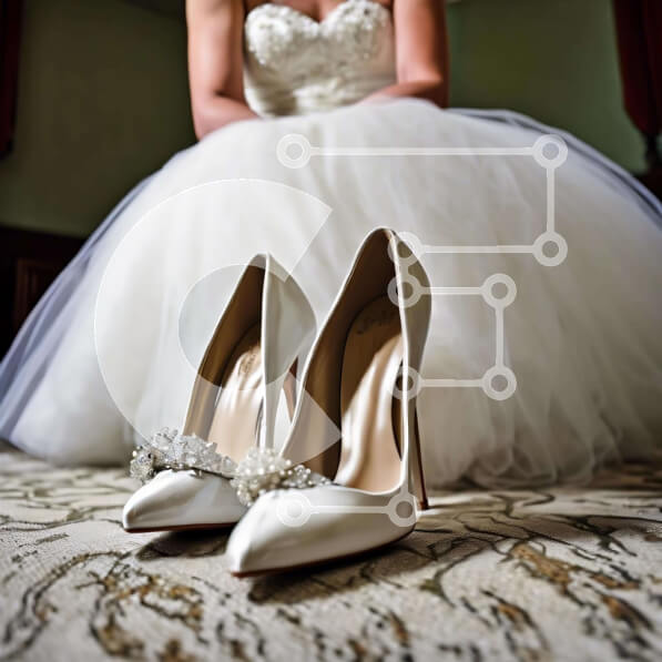 Σετ των 2 Intra Συλλεκτικό Ξύλινο Παζλ Plywood  4mm - Νύφη με νυφικό και ψηλοτάκουνα Σε Ξύλινο Κουτί - Διαστάσεις: 10x10 cm – 25 κομμάτια