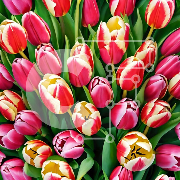 Intra Συλλεκτικό Ξύλινο Παζλ Plywood  4mm - Πολύχρωμο μπουκέτο τουλίπας Σε Ξύλινο Κουτί - Διαστάσεις: 10x10 cm – 25 κομμάτια